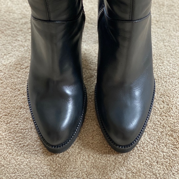 Roberto Festa High Black Leather Boots size 9 - Picture 2 of 8